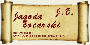 Jagoda Bočarski vizit kartica